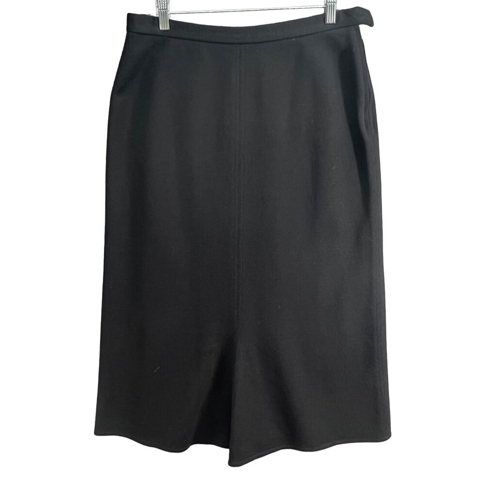 Sonia Rykiel Paris Vintage Skirt Women L FR 46 Black Wool Timeless‎ Chic Classic